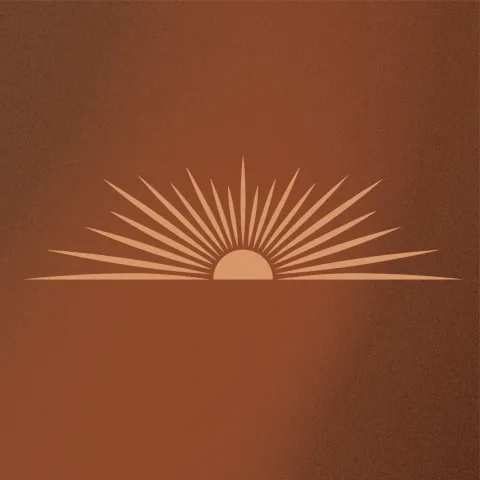 Imagen de un sol en una línea del horizonte